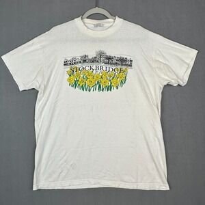 VTG Stedman Super Hi Cru Single Stitch T Shirt‎ XL Stockbridge Massachusetts USA
